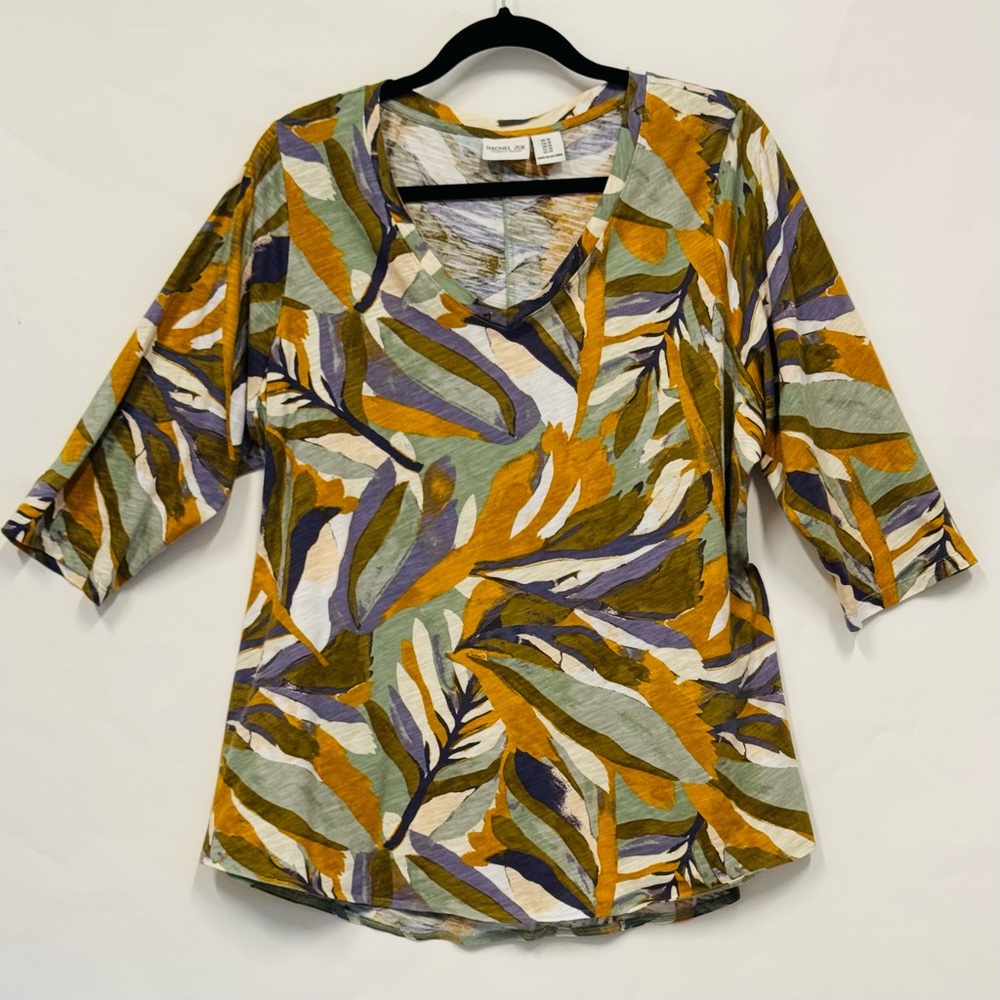 Rachel Zoe Printed V-Neck Women's Top